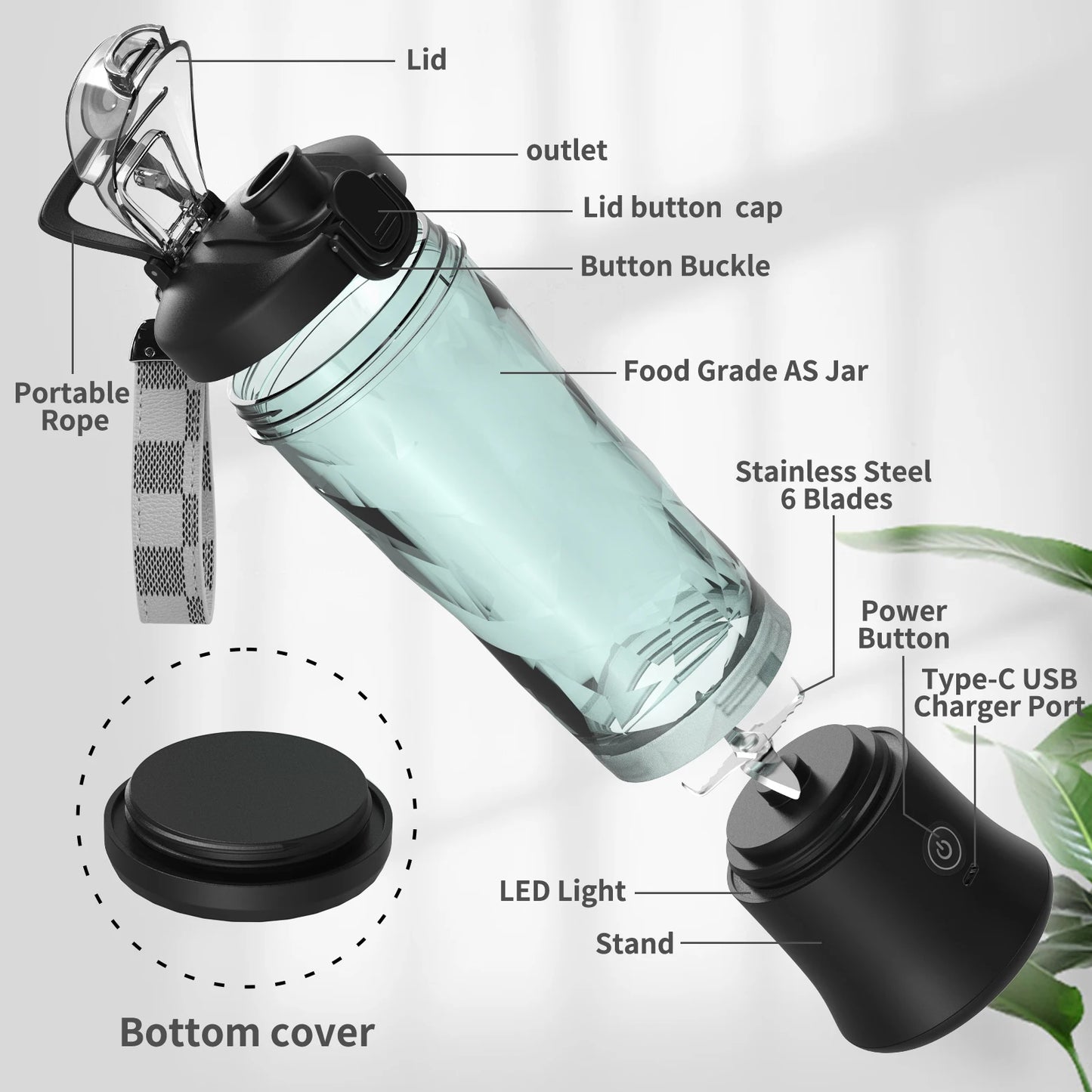 GoBlend Pro 600 – Portable Electric Juicer